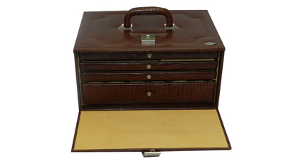 18 Watches with Multipurpose Jewellery Box Genuine Leather
