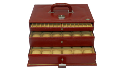 36 Slot Watches with Multipurpose Jewellery Box Genuine Leather