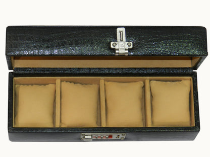 4 Slot Genuine Leather Premium Watch Box