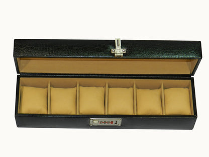 6 Slot Genuine Leather Premium Watch Box