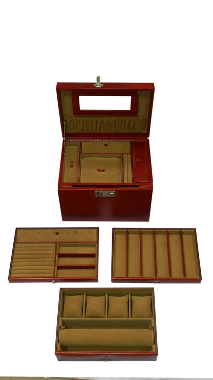 MJB Multipurpose Jewellery Box Genuine Leather