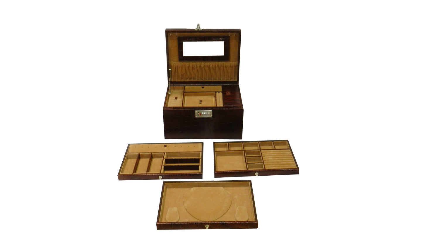 MJB Multipurpose Jewellery Box Genuine Leather