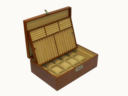 8 Slot Watch Box with Multipurpose Jewellery Box Genuine Leather