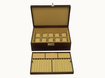 18 Slot Watches with Multipurpose Jewellery Box Genuine Leather