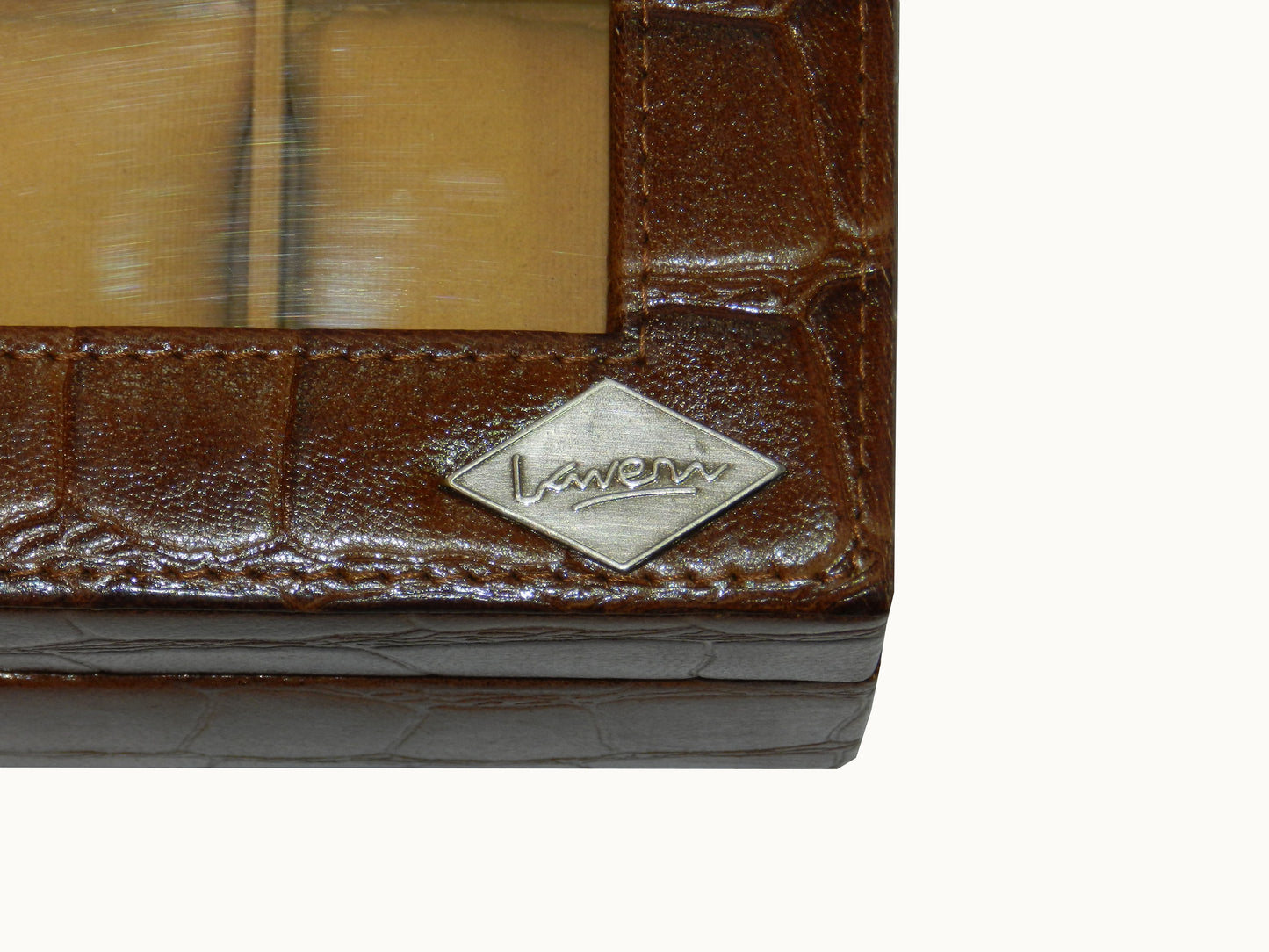 10 Slot Genuine Leather Premium Watch Box Glass Top