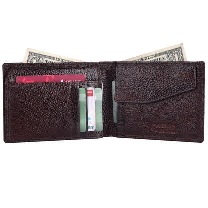 Pebble Texture 20 Card Billfold Coin Pocket Wallet #1888