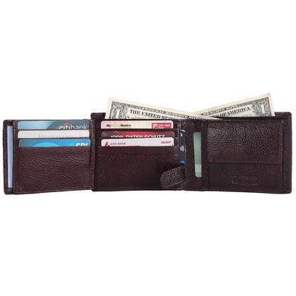 Pebble Texture 16 Card Billfold Coin Pocket Wallet #1013