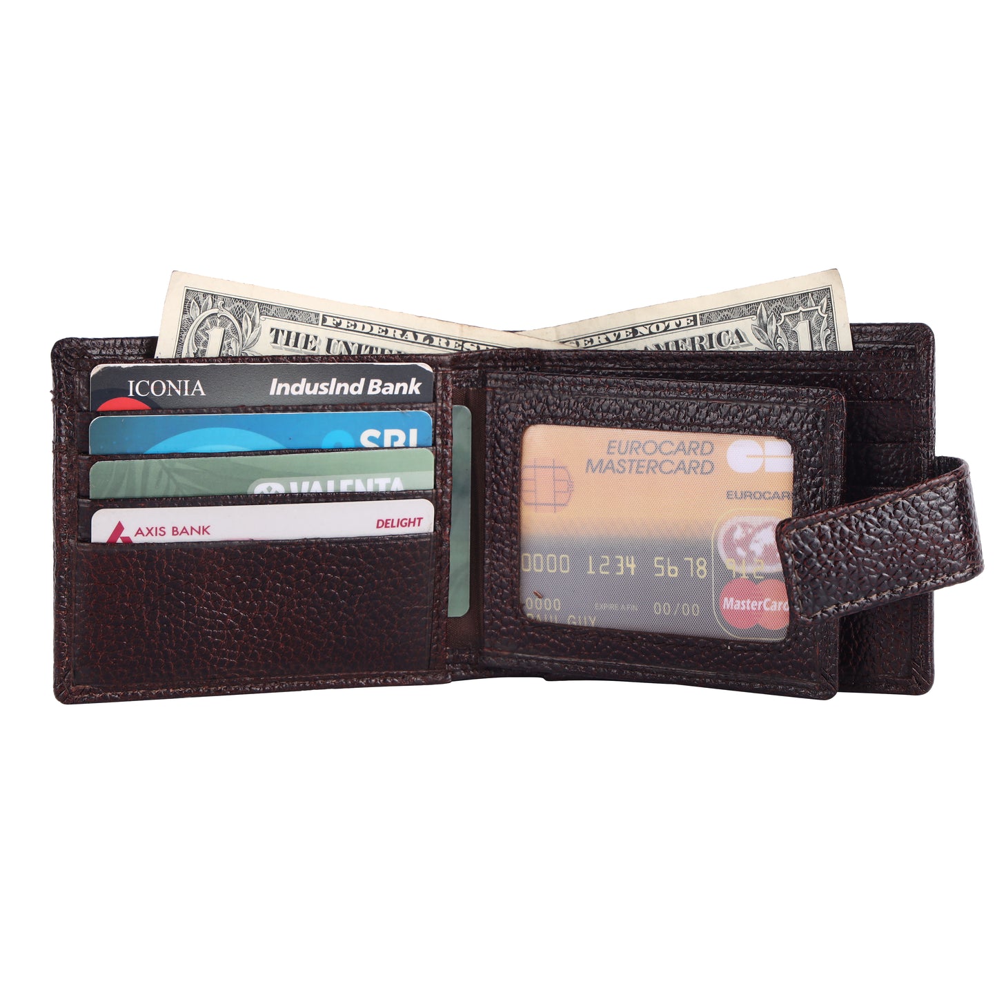 Pebble Texture 18 Card Billfold Wallet Loop #4094CC