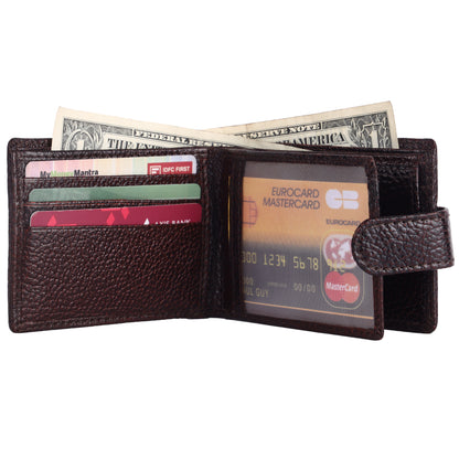 Pebble Texture 9 Card Billfold Coin Pocket Wallet #1074