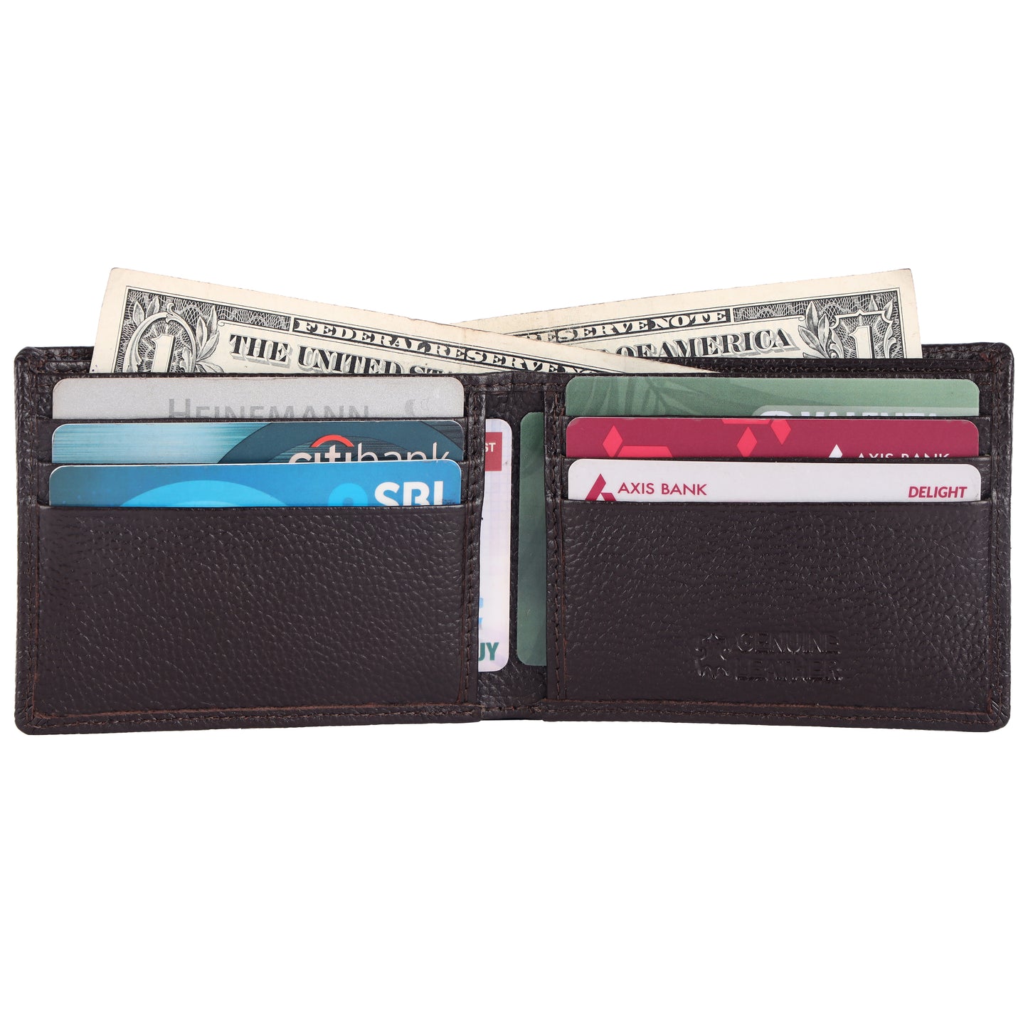 Pebble Texture 12 Card Billfold Wallet #1074