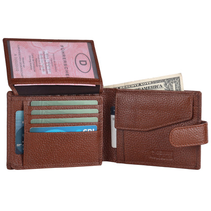 Pebble Texture 20 Card Billfold Coin Pocket Wallet #1888