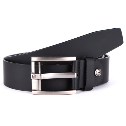 Mens Leather Belt 40mm Crystal Mat