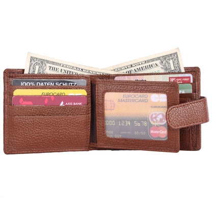 Pebble Texture 18 Card Billfold Coin Pocket Wallet #4094