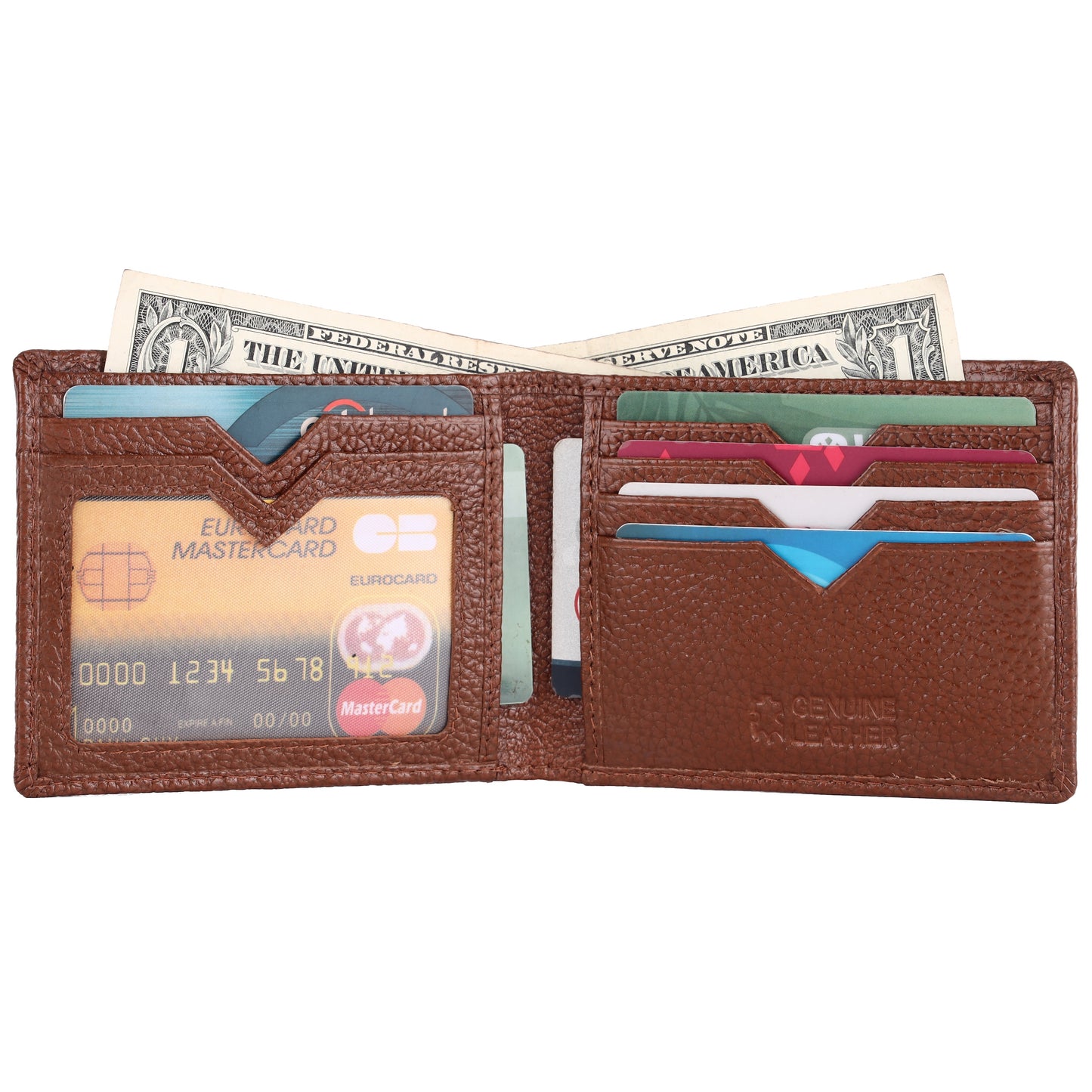 Pebble Texture 10 Card Billfold Wallet #1138