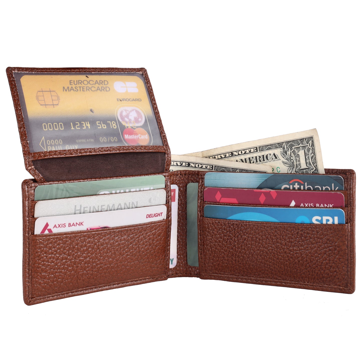 Pebble Texture 12 Card Billfold Wallet #1020