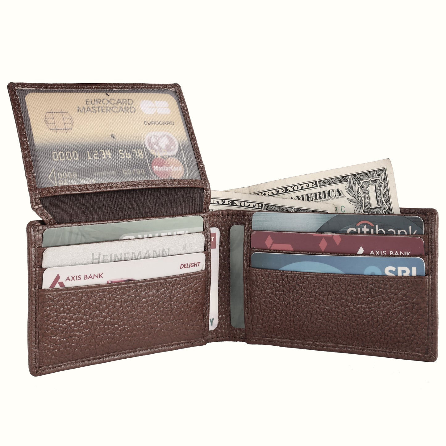 Pebble Texture 12 Card Billfold Wallet #1020