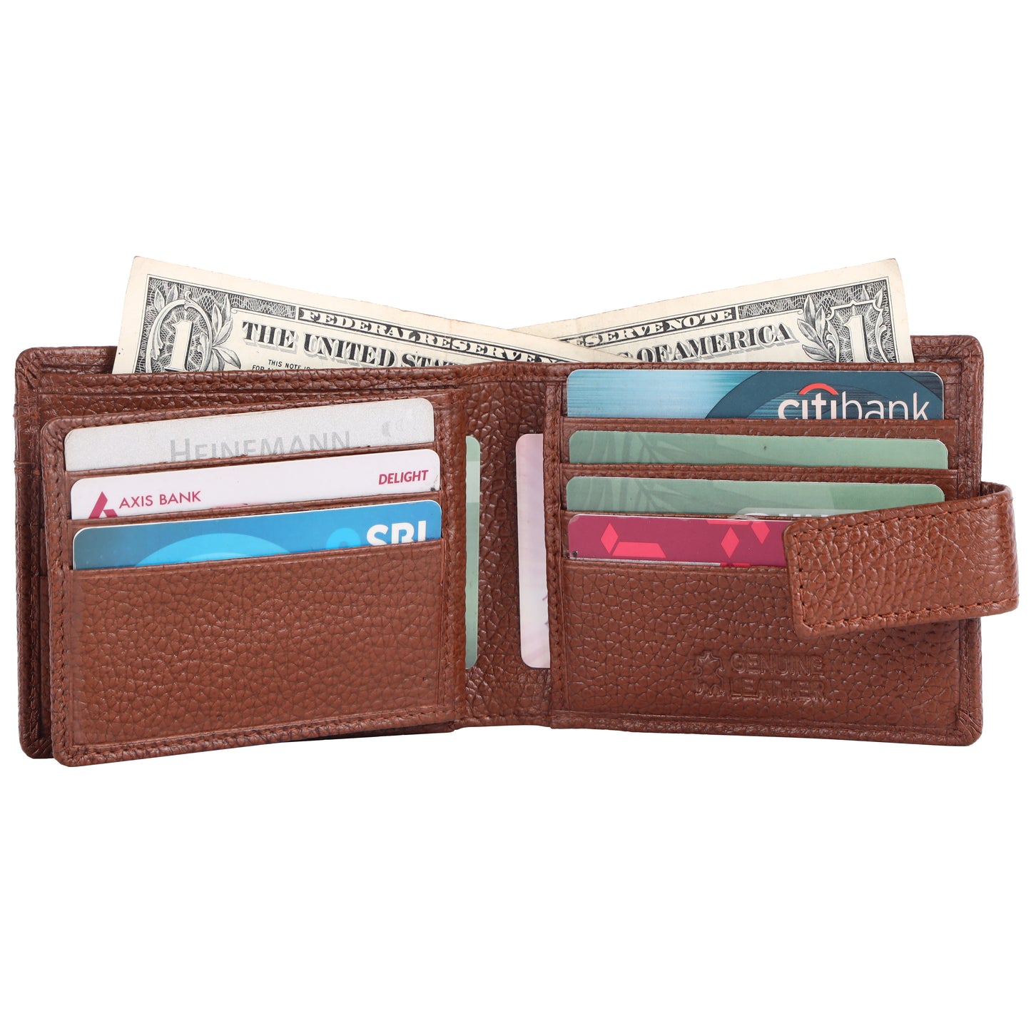 Pebble Texture 18 Card Billfold Wallet Loop #4094CC