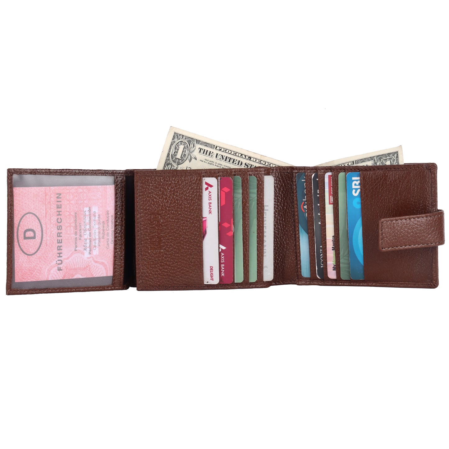 Pebble Texture 20 Card Billfold Wallet #1888