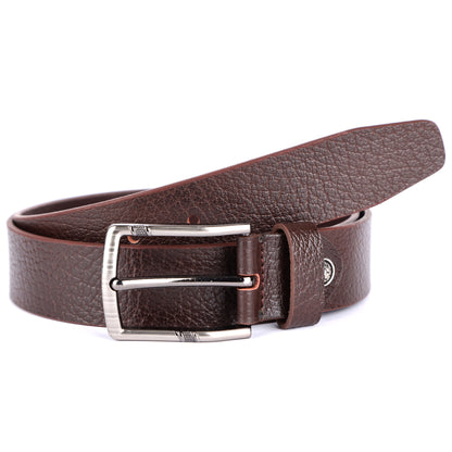 Mens Leather Belt 35mm Buff