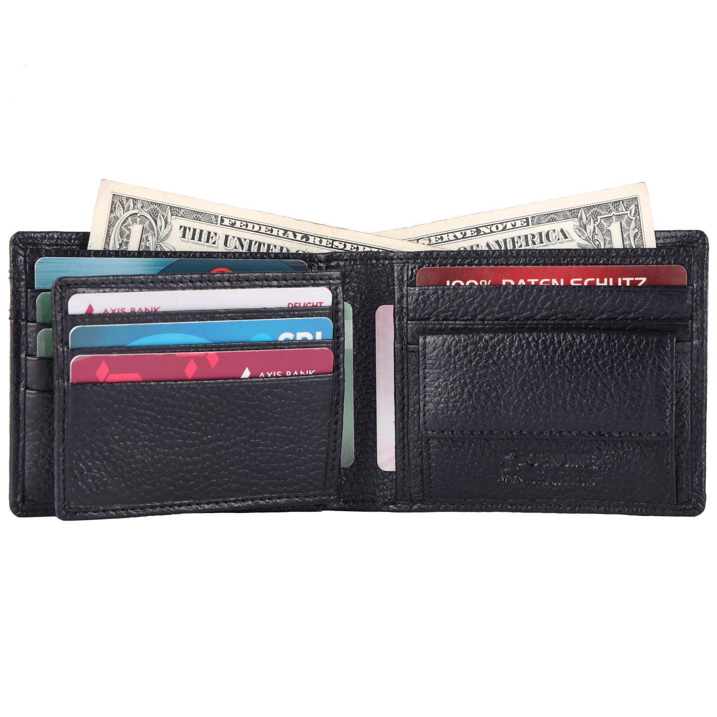 Pebble Texture 14 Card Billfold Coin Pocket Wallet #4094