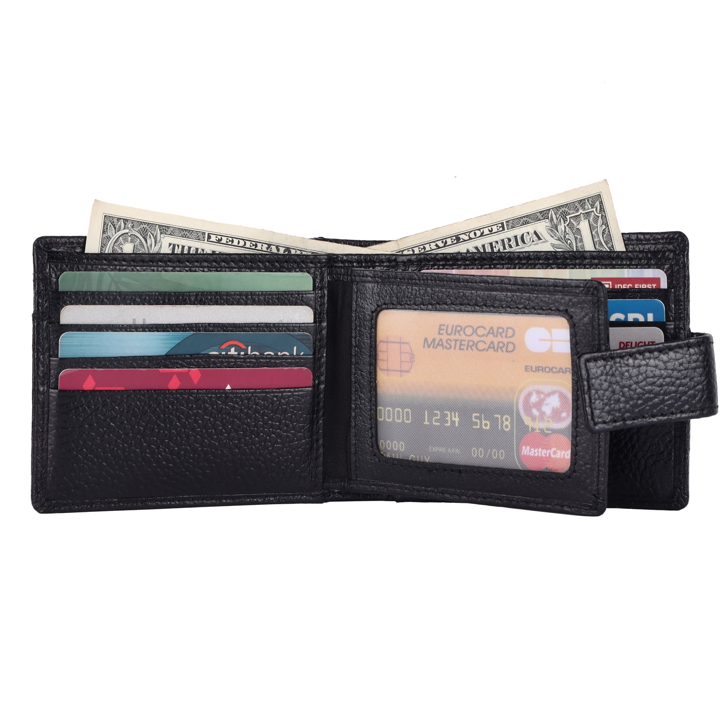 Pebble Texture 18 Card Billfold Wallet Loop #4094CC