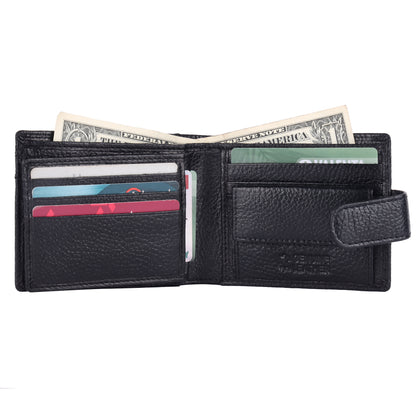 Pebble Texture 18 Card Billfold Coin Pocket Wallet #4094