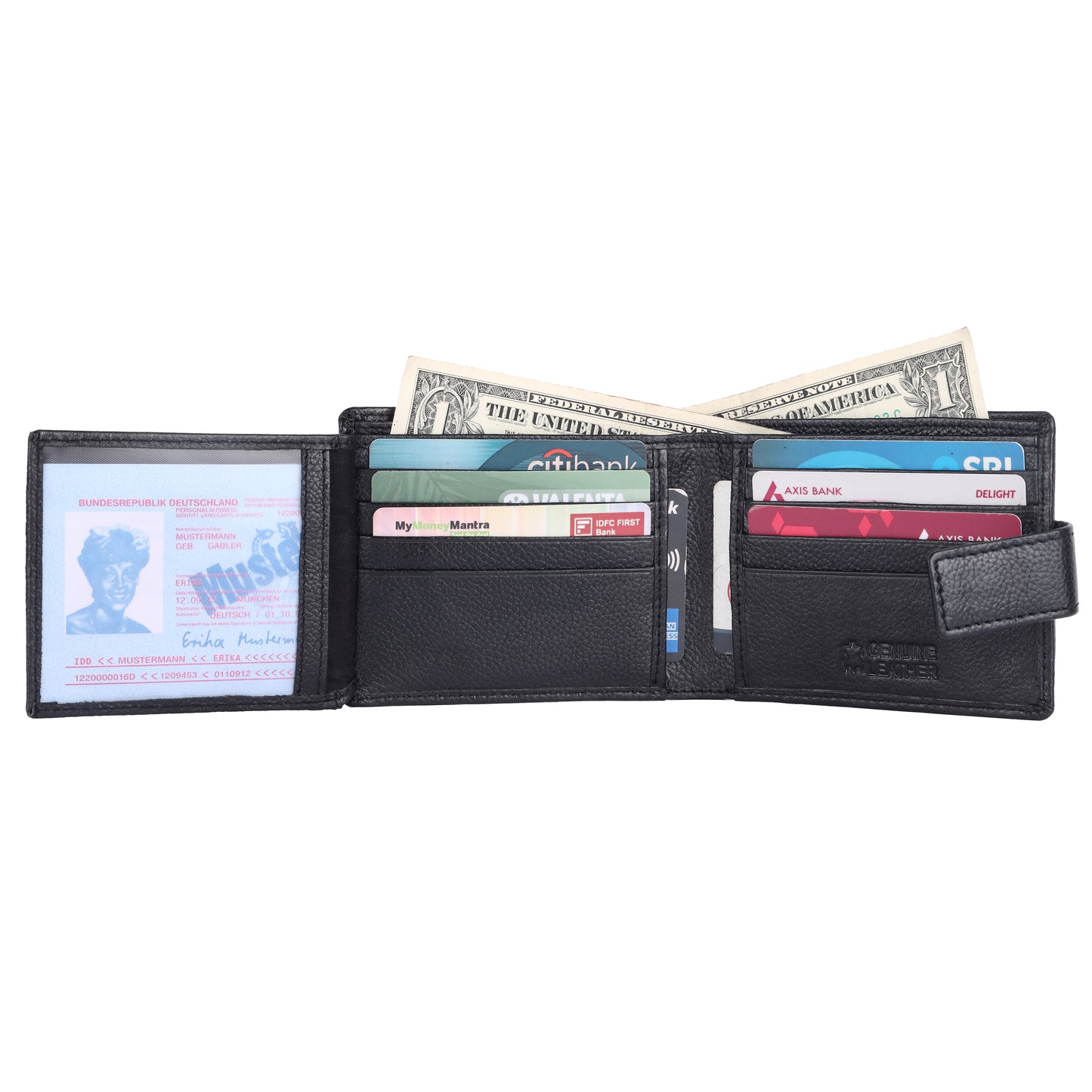 Pebble Texture 16 Card Billfold Wallet Loop #1001CC