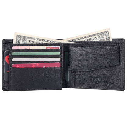 Pebble Texture 20 Card Billfold Coin Pocket Wallet #1001