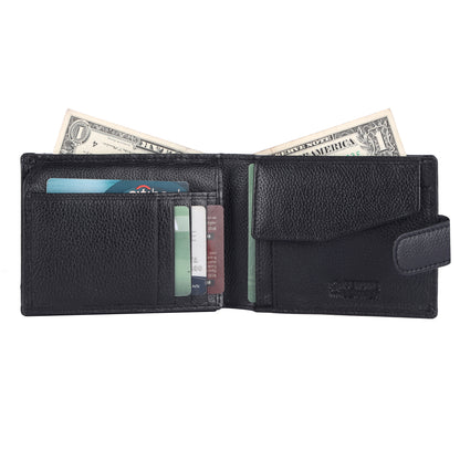 Pebble Texture 20 Card Billfold Coin Pocket Wallet #1888