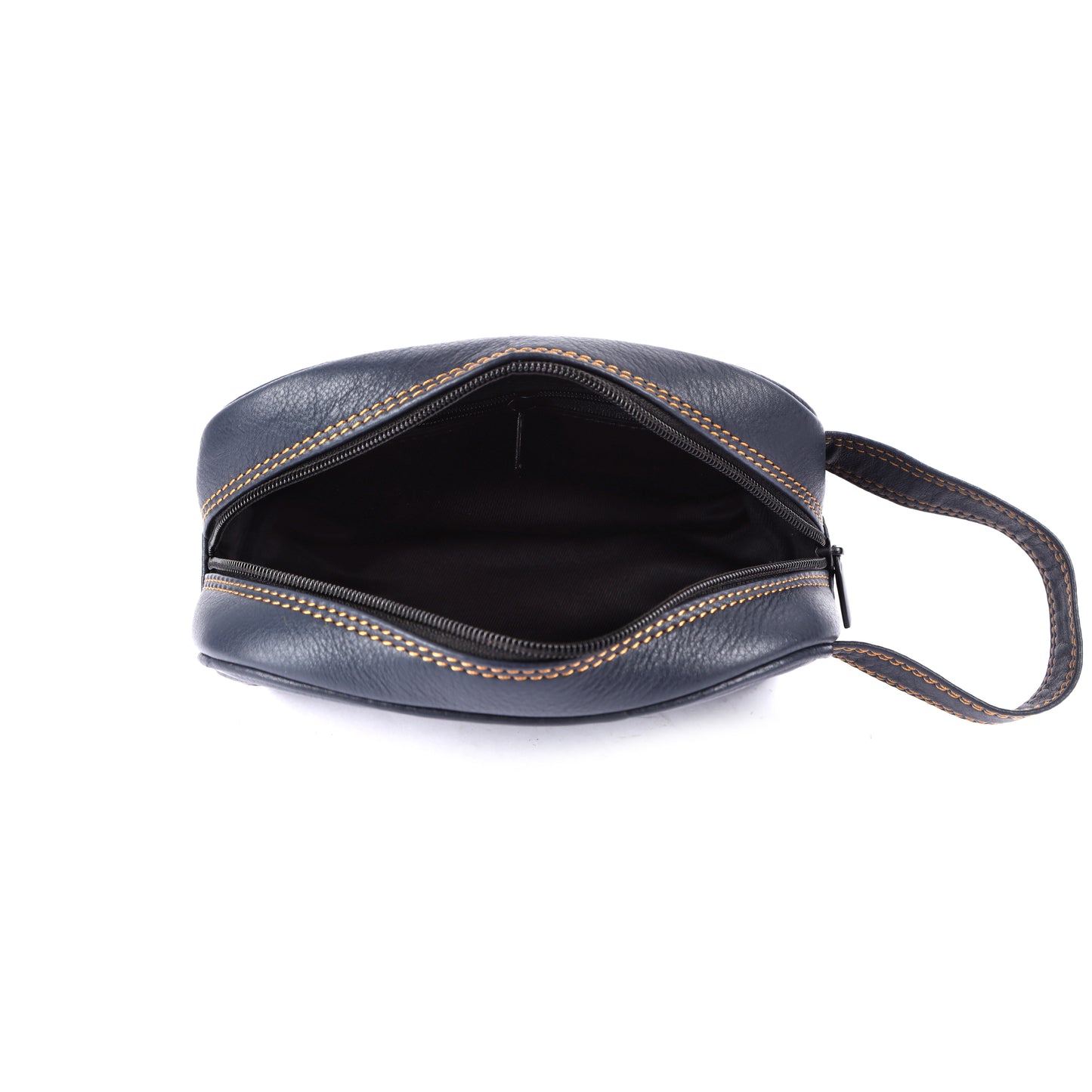 Hand Pouch, Wash Bag, Toiletry, Genuine Leather # 2694Z