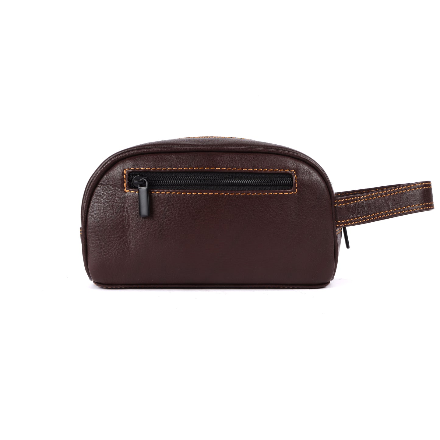 Hand Pouch, Wash Bag, Toiletry, Genuine Leather # 2694Z