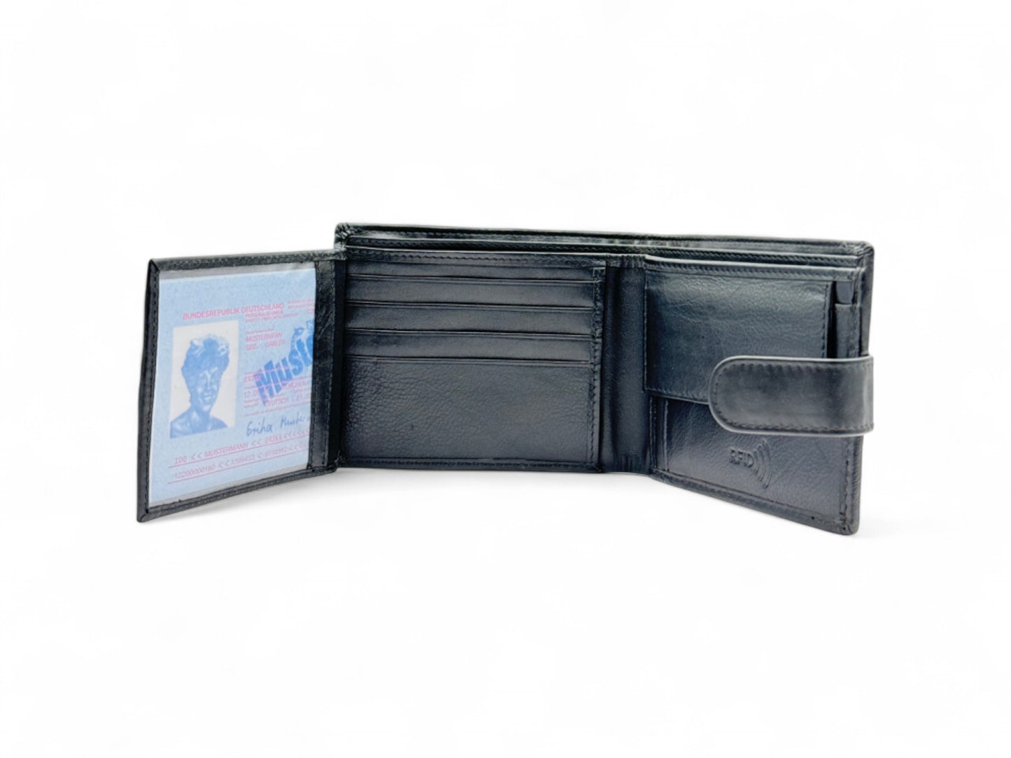 Smooth Premium 16 Card Billfold RFID Wallet with Coin Pocket with Loop #1001CP.L