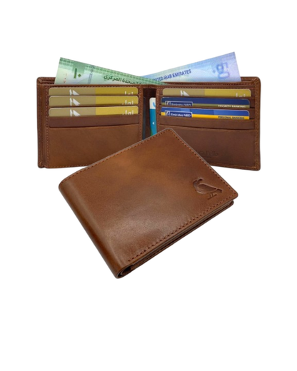 VacaPelle 12-14 Card Billfold Genuine Leather Wallet # 1001