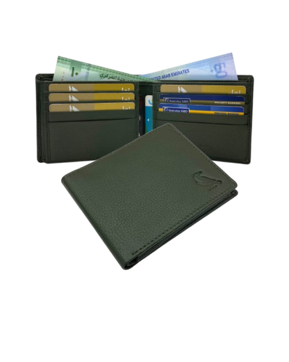 VacaPelle 12-14 Card Billfold Genuine Leather Wallet # 1001
