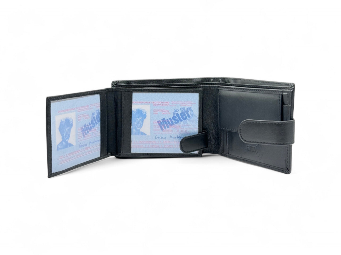 Smooth Premium 18 Card Billfold RFID Wallet | Coin Pocket & Loop #1013CP.L