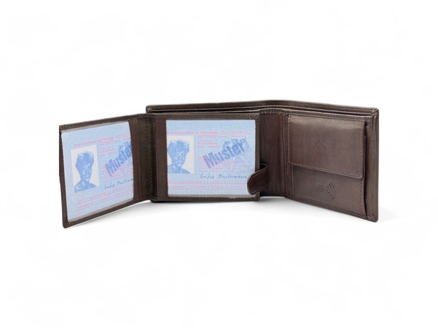 Smooth Premium 18 Card Billfold RFID Wallet with Coin Pocket #1013CP