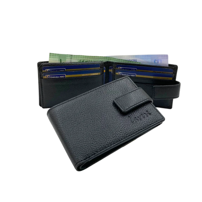 Pebble Texture 9 Card Slots Wallet # 1020BL