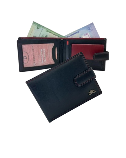 Smooth Leather Card & Coin Billfold Wallet # 1909L