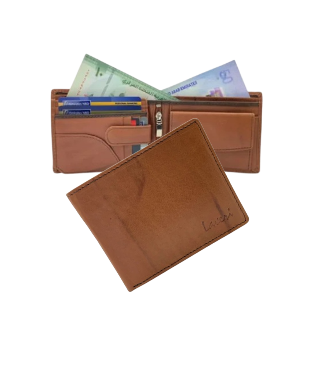 Smooth Leather Card & Coin Billfold Wallet # 2012B
