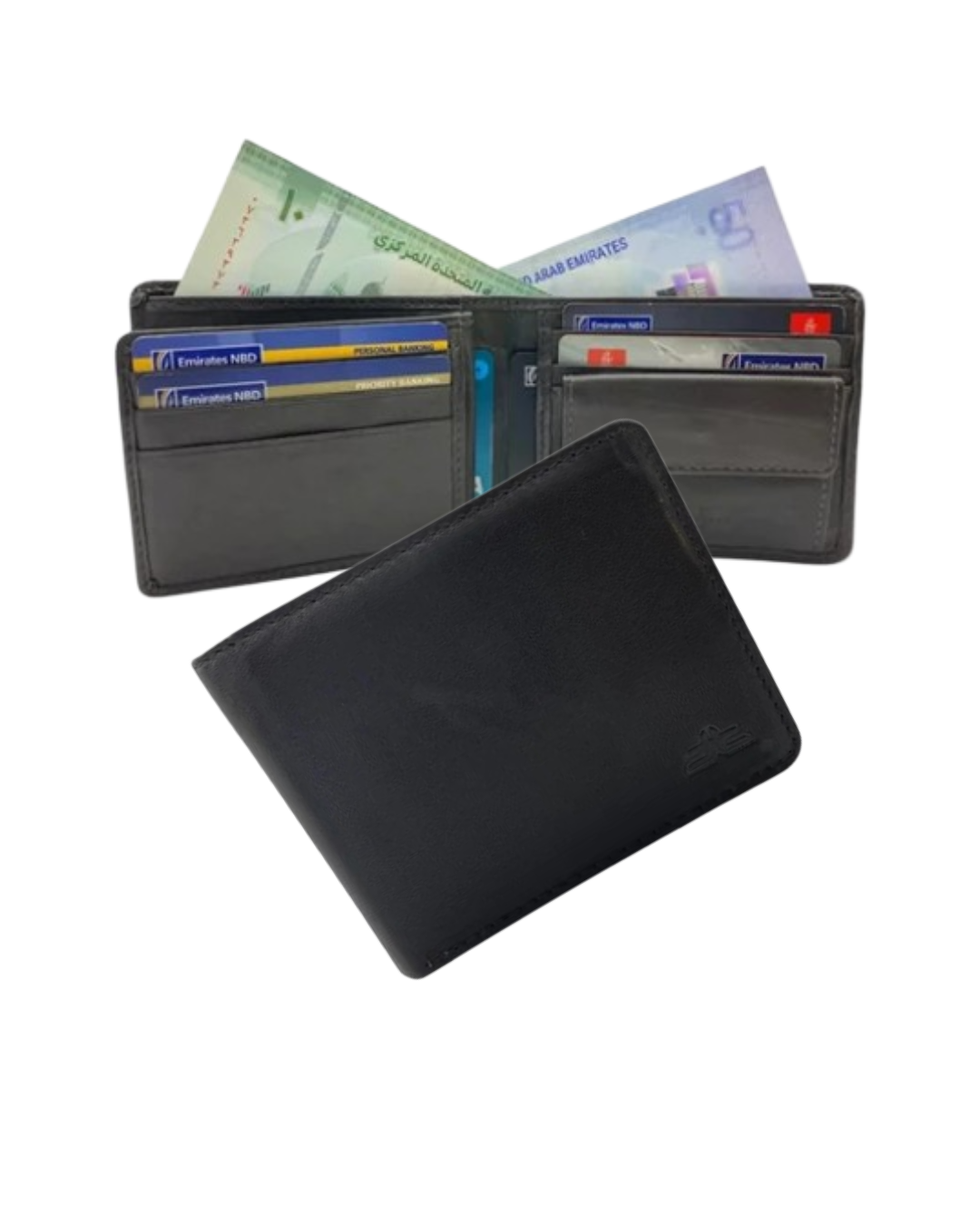Smooth Leather Card & Coin Billfold Wallet # 4094
