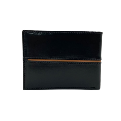 Classic Men's Waterproof Bifold Leather Wallet with Flip ID Window #1728