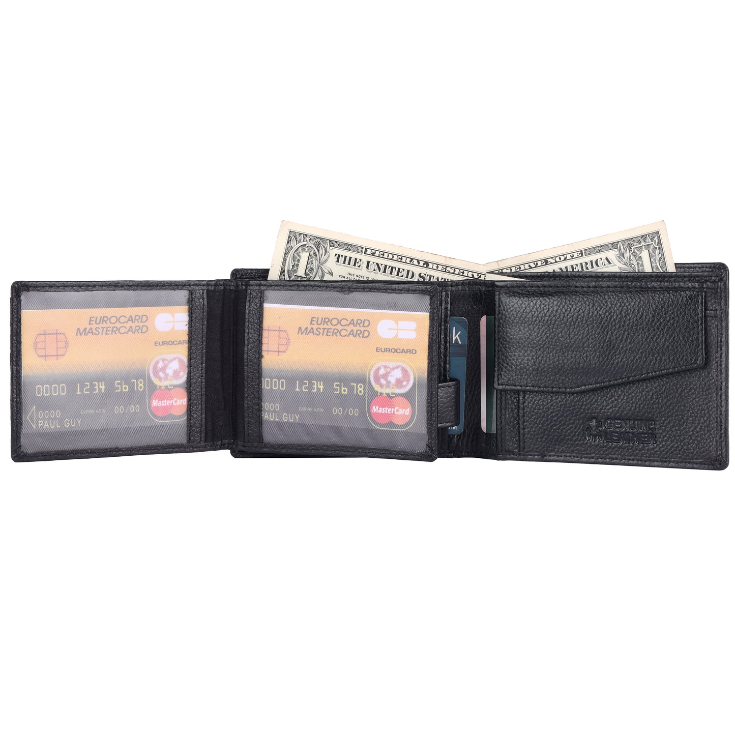 Pebble Texture 12 Card Billfold Coin Pocket Wallet #1426