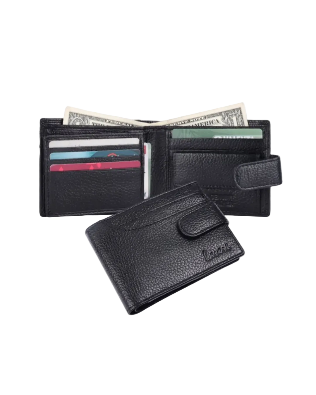 Pebble Texture Billfold & Coins Pocket Wallet # 4094NCL