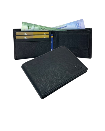 VacaPelle 4-6 Card & Coins Billfold Genuine Leather Wallet # 1727C