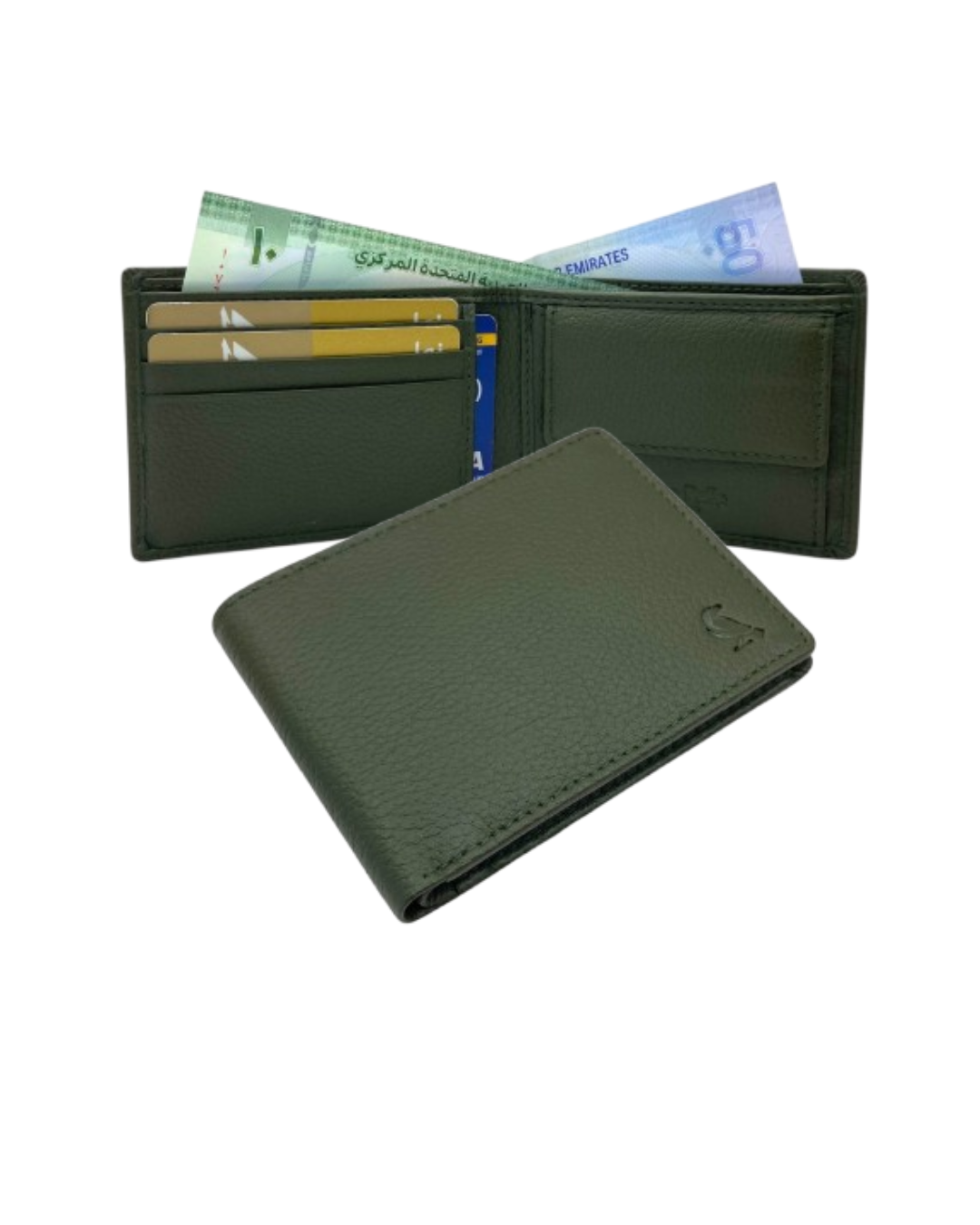 VacaPelle 4-6 Card & Coins Billfold Genuine Leather Wallet # 1727C