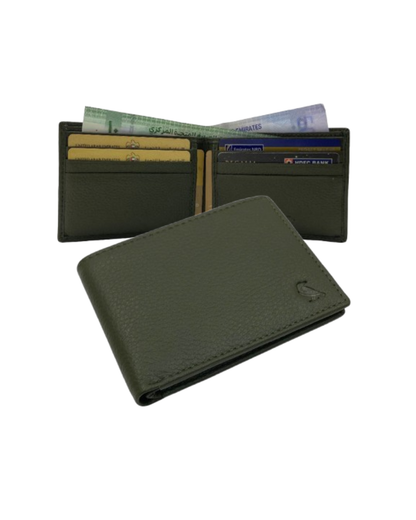 VacaPelle 8-10 Card Billfold Genuine Leather Wallet # 1727