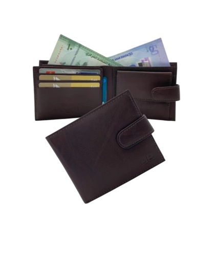 Smooth Leather Card & Coin Billfold Wallet # 753CL