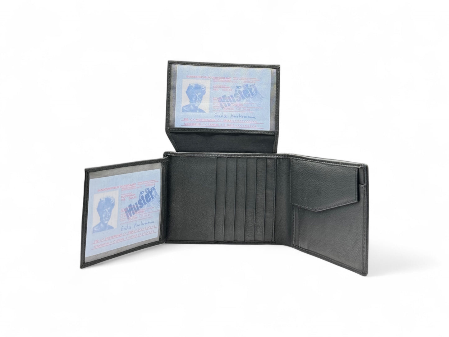 Smooth Premium 18 Card Billfold RFID Wallet | Coin Pocket #1886CP