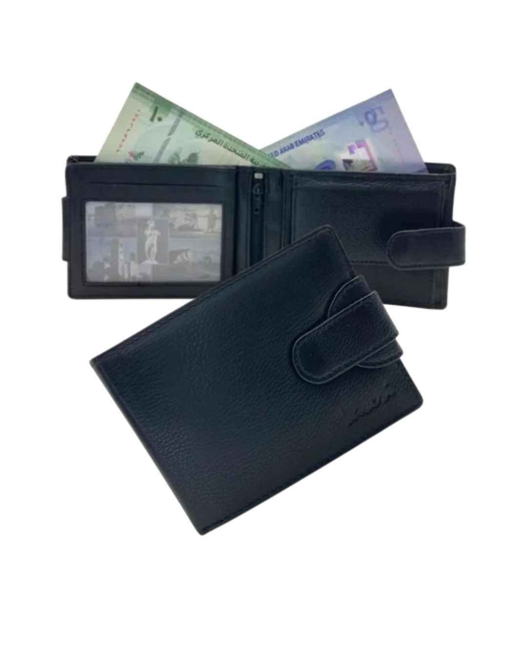 Smooth Leather Card & Coin Billfold Wallet # 911C