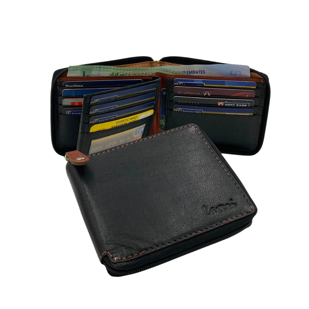 Fullzip leather mens Wallet #1261Z